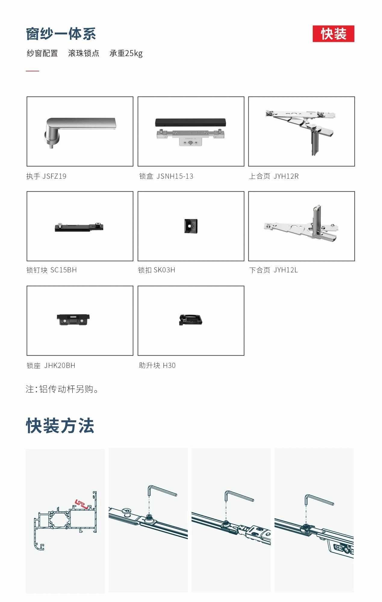 Complete original factory drawing for Ball locking point · 25 kg integrated screen configuration