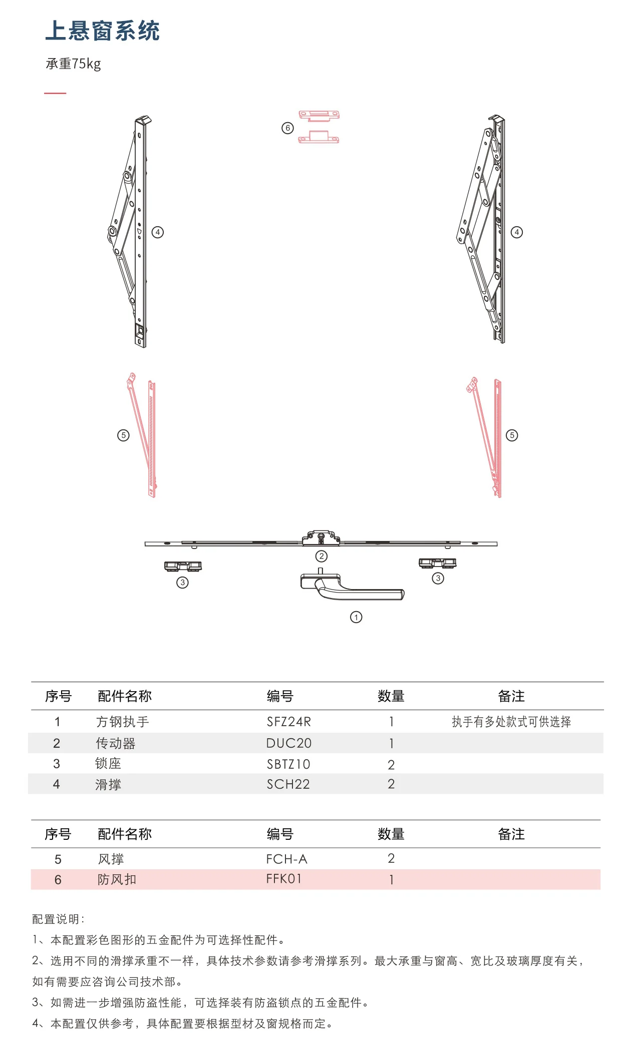 Original factory technical drawing for top-hung-75kg (factory drawing)