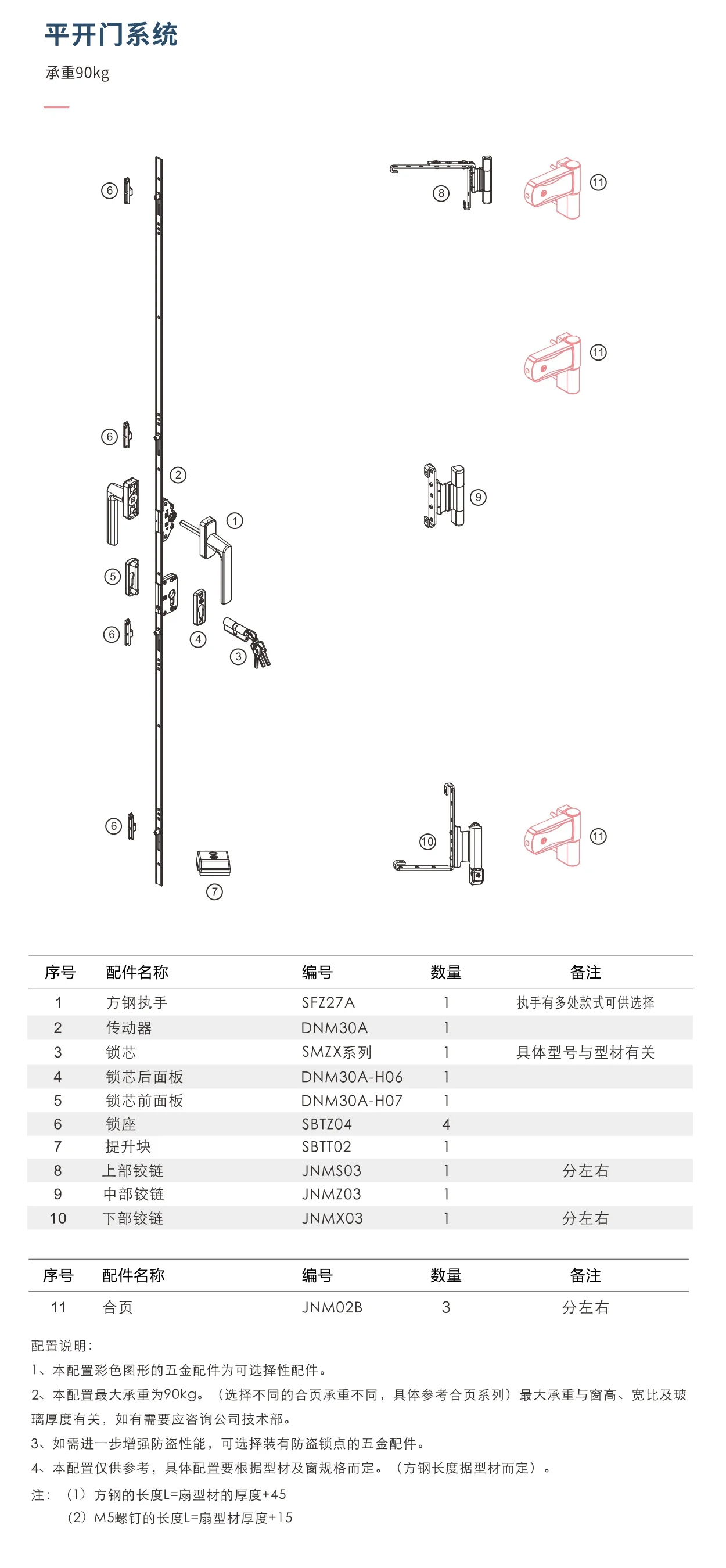 Original factory technical drawing for casement-door-90kg (factory drawing)