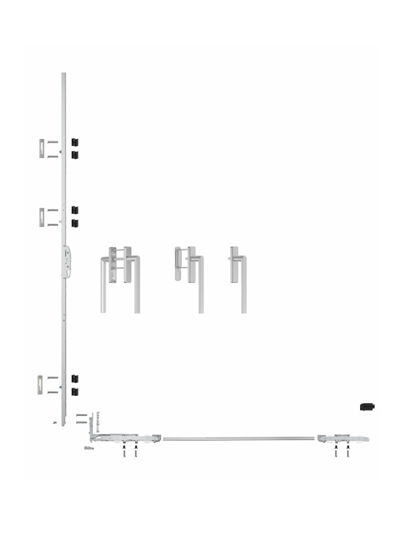 Lift-slide door hardware system