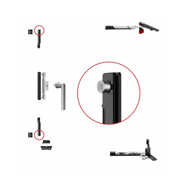 Square steel handle + ball locking point Official configuration 37