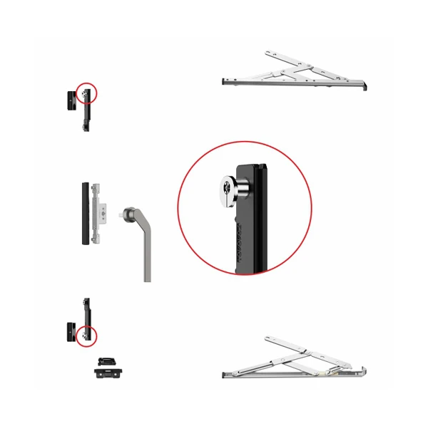 Square steel handle + I-shaped locking point Official configuration 29
