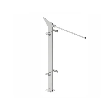 Stainless steel railing post for glass balustrade