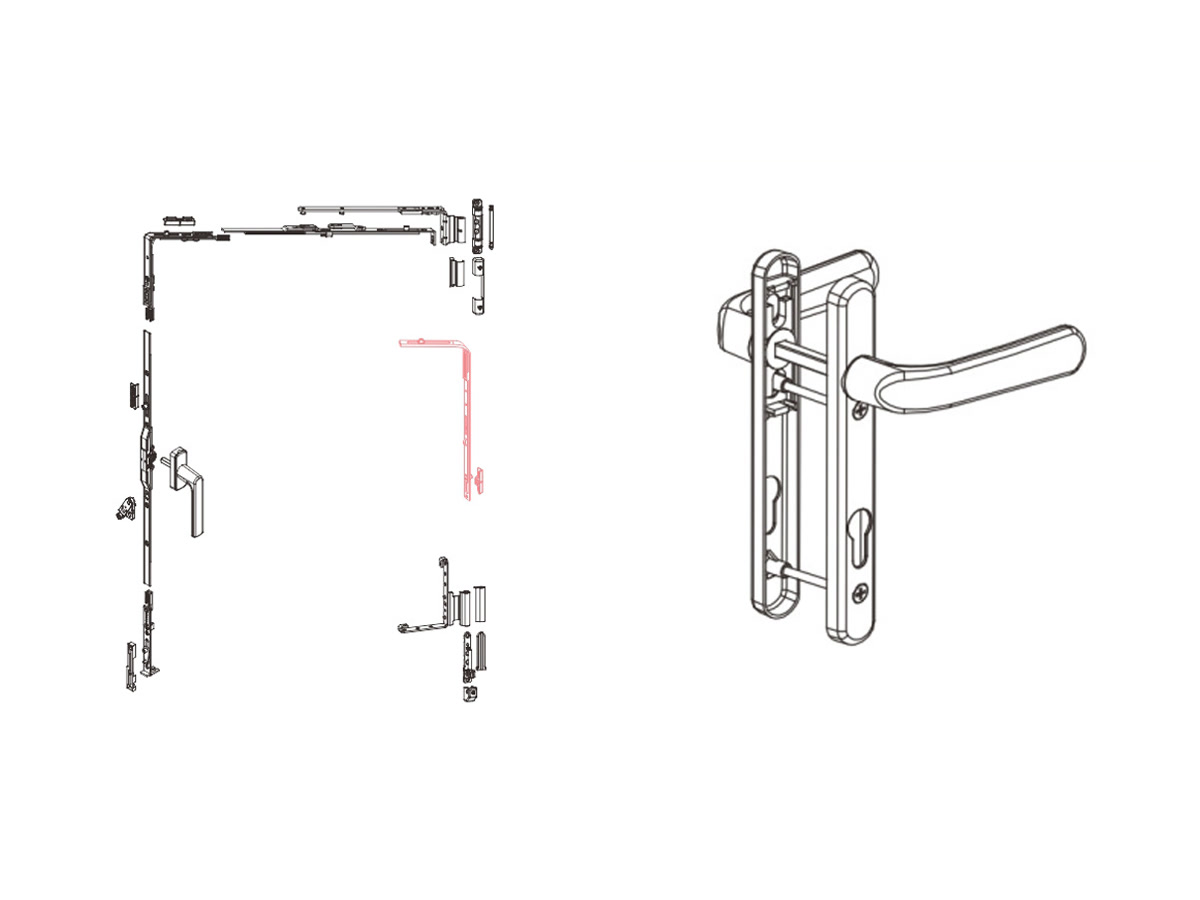 uPVC window hardware system