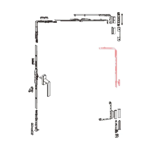 uPVC tilt and turn window hardware system