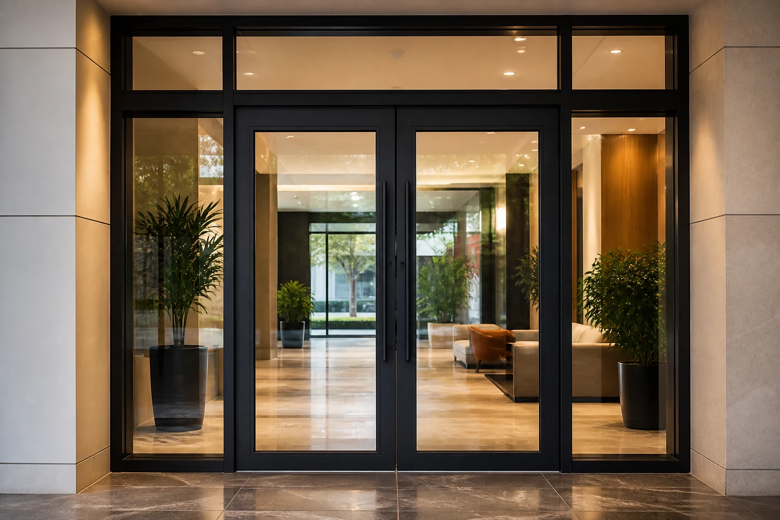 Door and glass door control